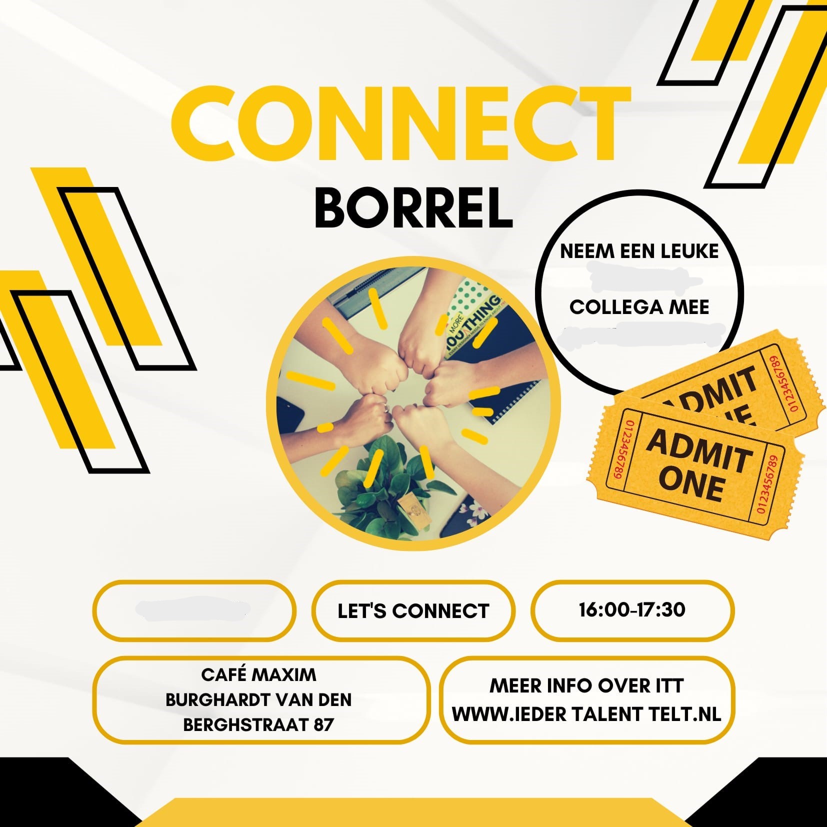 Connect-borrel Ieder Talent Telt